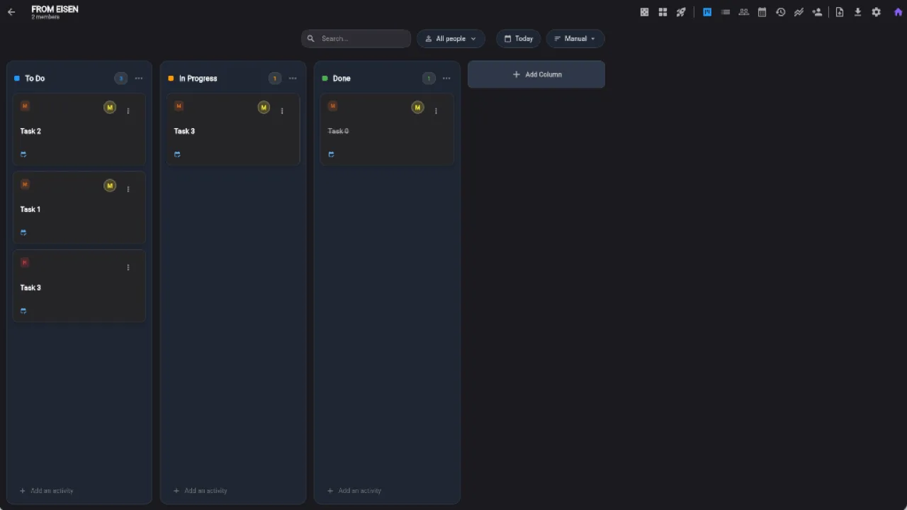 Smart Todo Kanban board with custom columns, WIP limits and drag-and-drop task management in Keisen
